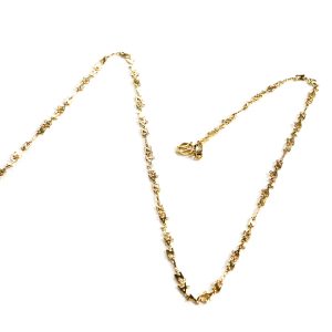 NP Dance Necklace With Tiny Gold Dancing Letters And Diamond