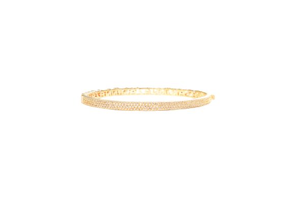 NP Dance Bangle With Tiny Gold Dancing Letters And Diamond